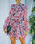 Women Summer Holiday Plaid Printed Lantern Sleeve Ruffled Hem Long Sleeve Dress