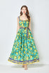 Women Summer Printed A Line Cami Maxi Dress