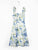 Spring Summer Clothing Maxi Dress High Waist Strap Type Drawstring Printed Dress