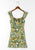Summer Suspenders Type Slimming Printed Women High Waist Ruffled Dress