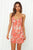 Women Summer New Sexy Sling Sleeveless V Neck A  line Printed Dress