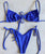 Popular Split Bikini Swimsuit Solid Color Women Bikini Tied Swimsuit