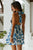 Vacation Printed Lace-up Laminated Dress Sexy Backless Women Dress