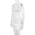 Clothing Sexy Deep V Plunge Halter Slim Fit Backless White Dress