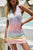 Summer New Arrival Rainbow Personality Backless Sexy Beach Shirt Dress