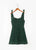 Summer Retro Casual Dark Green Small Floral Dress Short Sundress