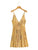 Spring Summer V-neck Brace Sleeveless Rayon Printed Dress
