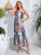 Printed Strap Bohemian Holiday Dress Maxi Dress