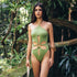 Solid Color Sexy Cutout Halter Backless One Piece Swimsuit Bikini