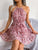 Spring Summer Casual Ruffled Large Swing Floral Dress Beach Dress