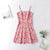 Spring Clothing Suspender Floral Printed Waist-Controlled Slimming Cami Dress