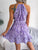 Spring Summer Casual Ruffled Large Swing Floral Dress Beach Dress