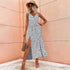 Women Summer Polka Dot Split Strap Dress