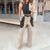 Women Clothing Summer Sexy Backless Top Casual Trousers Two Piece Set
