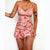 Spring Summer Floral Digital Printed V-neck Waist-Tight Sexy Mini Dress