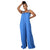 Solid Color Summer Sleeveless Waist Wrapped Chest Loose Wide Leg Jumpsuit