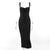 Knitted Strap Lace Slim Fit Patchwork Dress Sexy Push up Maxi Dress