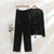 Solid Color Casual Coat Woven Belt H Type Two Piece Knitted Sweater Dress