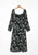 Clothing Long Sleeve Square Neck Floral Print Slit Dress