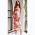 Spring Summer Sexy Sexy Floral Print Wrapped Chest Midi Dress