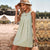 Summer New Fashion Women Wear Cami Dress Pleated Solid Color Cotton Linen Dress