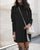 Women Clothing Round Neck Knitted Long Sleeved Dress