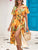 Women Clothing Popular Summer Printed Split Midi Dress