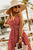 Summer V-neck Printed Strap Waist Dress