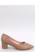 Brown Block Heel Pumps Inello