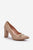 Beige Block Heel Pumps Step in style