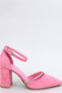 Pink Block Heel Pumps Inello