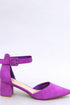 Violet Block Heel Pumps Inello