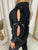 Cut Out Tie Bow Sleeve Detail Chunky Knitted Top