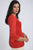 Plisse Pleated Short Bow Sleeve Top