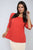 Plisse Pleated Short Bow Sleeve Top