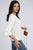 Plisse Pleated Short Bow Sleeve Top