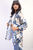 Floral Print Button Down Long Sleeve Oversized Top