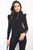 Ruffle Trim Button Detail Rib Knit Top
