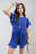 Layered Ruffle Short Sleeve Tie Front Top