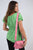 Button Front Cinched Waist Top