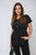 Button Front Cinched Waist Top
