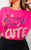 Cute Teddy Graphic Glitter Detail T-Shirt