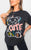 Cute Teddy Graphic Glitter Detail T-Shirt