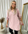 Long Back Roll Up Sleeve Loose Fit Top