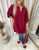 Long Back Roll Up Sleeve Loose Fit Top
