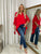 Long Back Roll Up Sleeve Loose Fit Top