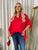 Long Back Roll Up Sleeve Loose Fit Top