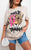 Short Sleeve Wild Slogan  Printed T-shirts