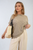Bow Back Eyelet Details Short Sleeve Oversized Top