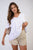 Short Sleeve V-Neck Loose Top